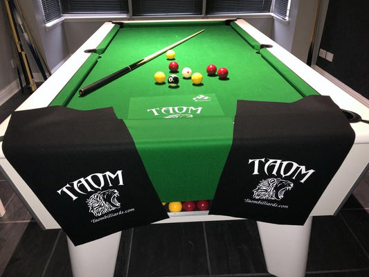 Taom Billiards Pool Racking Cloth Green & Black